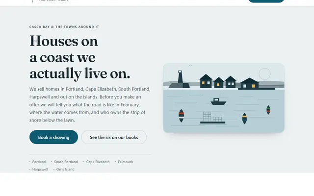 Harbor House Realty, first screen