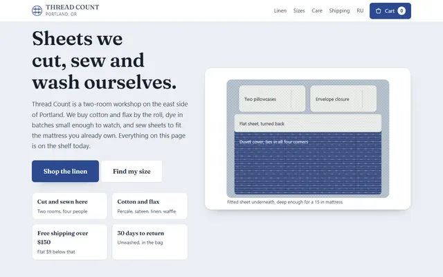 Thread Count, first screen